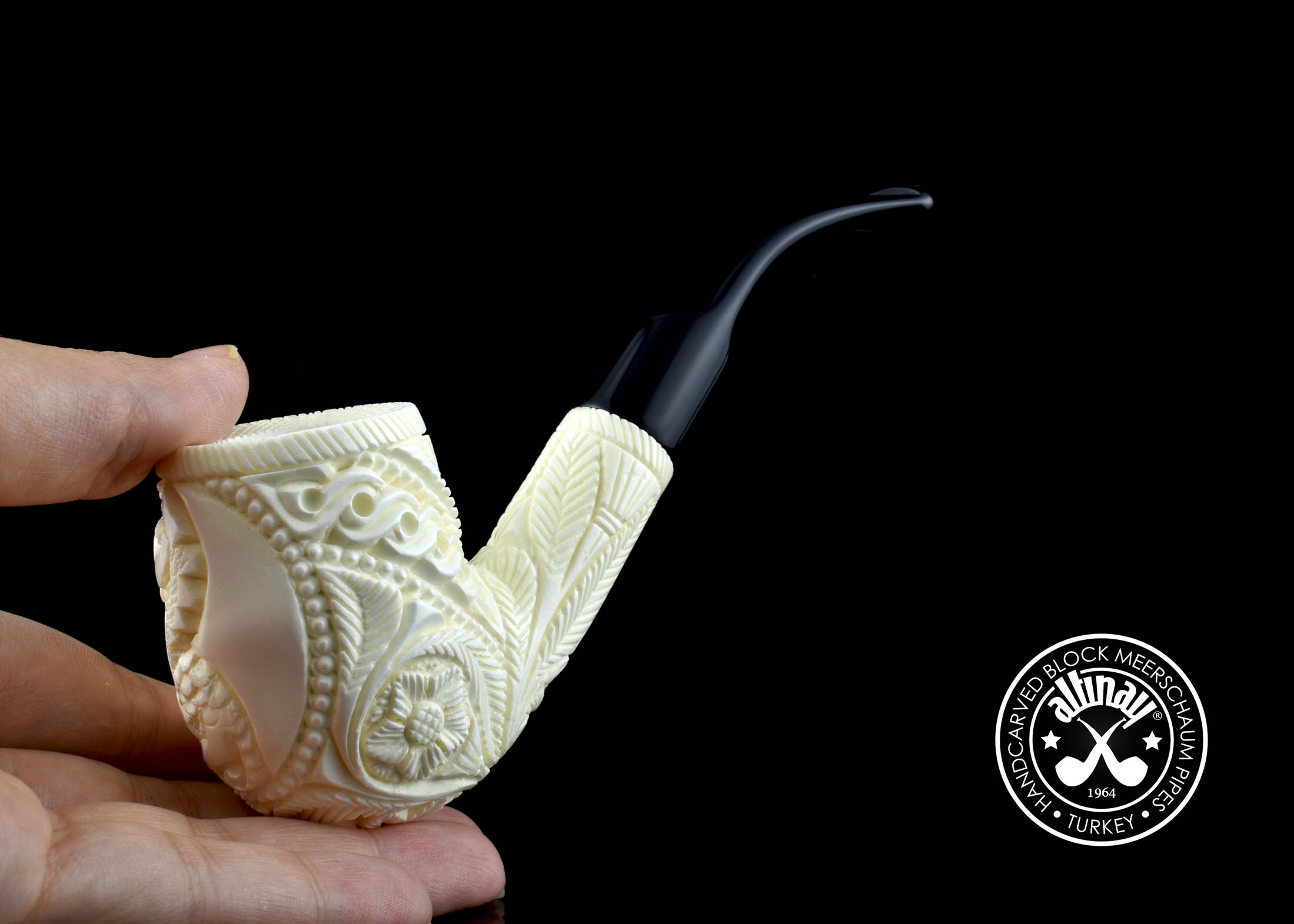 altinay-classic-bent-billiard-meerschaumpfeife-drache-motiv image 6