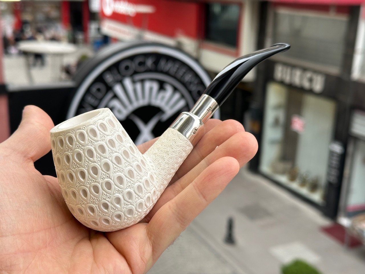 altinay-spigot-billiard-meerschaumpfeife-silber-natur image 1