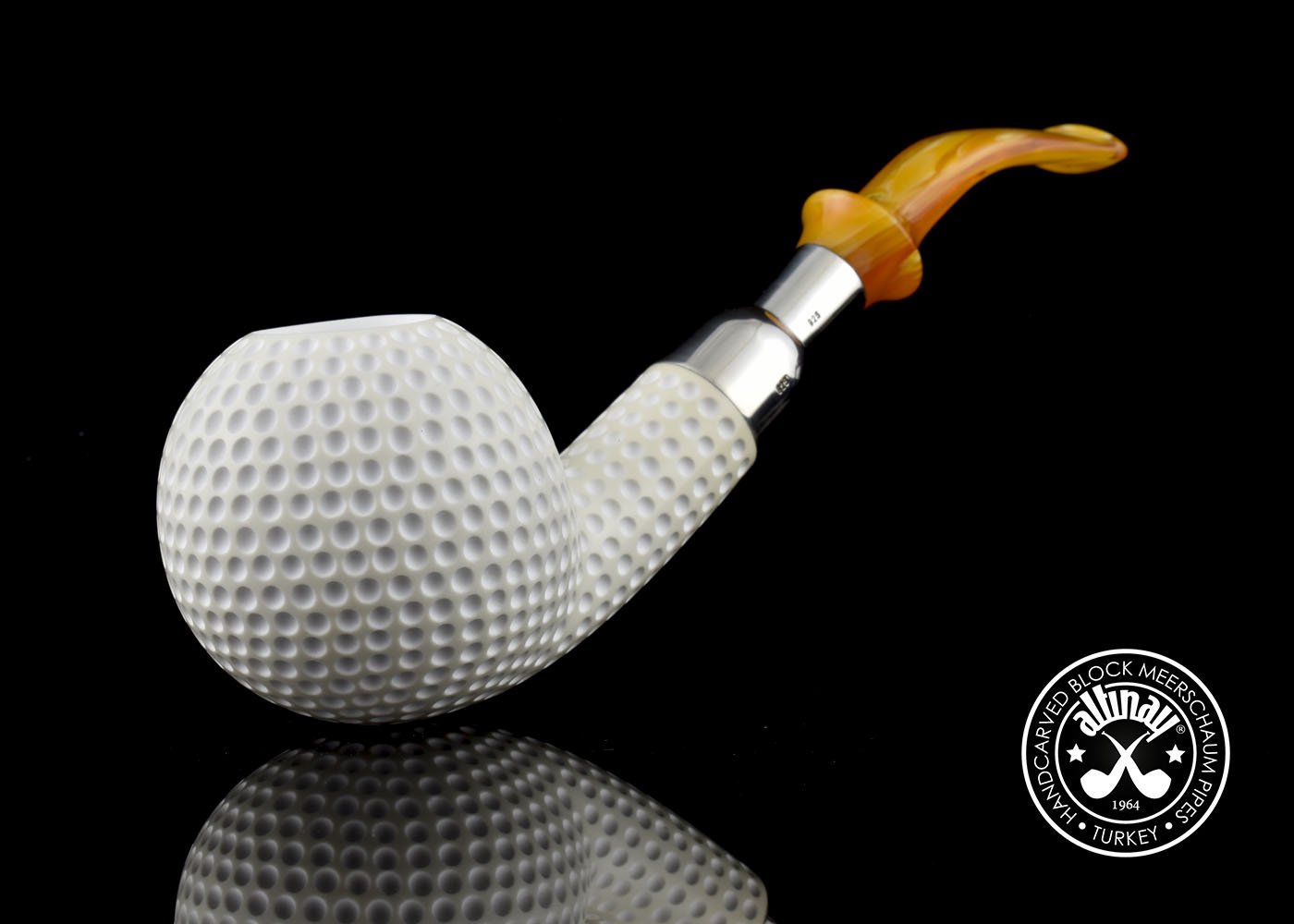 altinay-spigot-golf-silber-spigot-meerschaumpfeife-glatt image 2