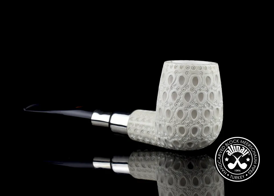 altinay-spigot-billiard-meerschaumpfeife-silber-2 image 1