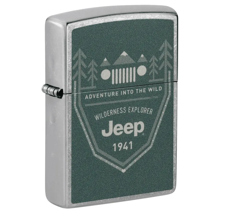 zippo-jeep-street-chrome-benzinfeuerzeug-winddicht-geschenkbox image 1