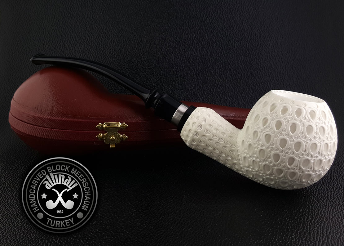 altinay-classic-apple-churchwarden-meerschaumpfeife-silberring image 1