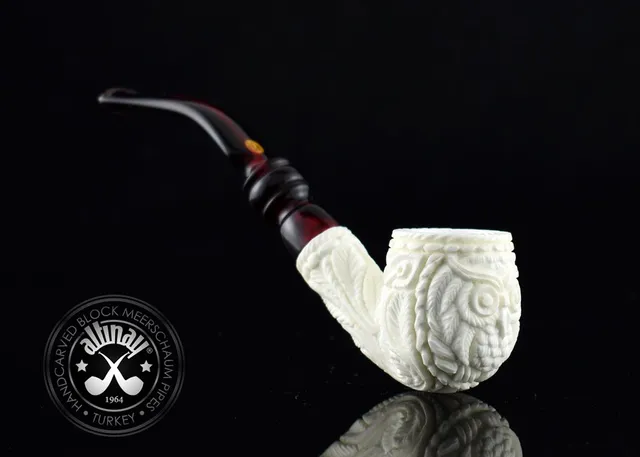 altinay-classic-owl-bent-meerschaumpfeife-eule image 1