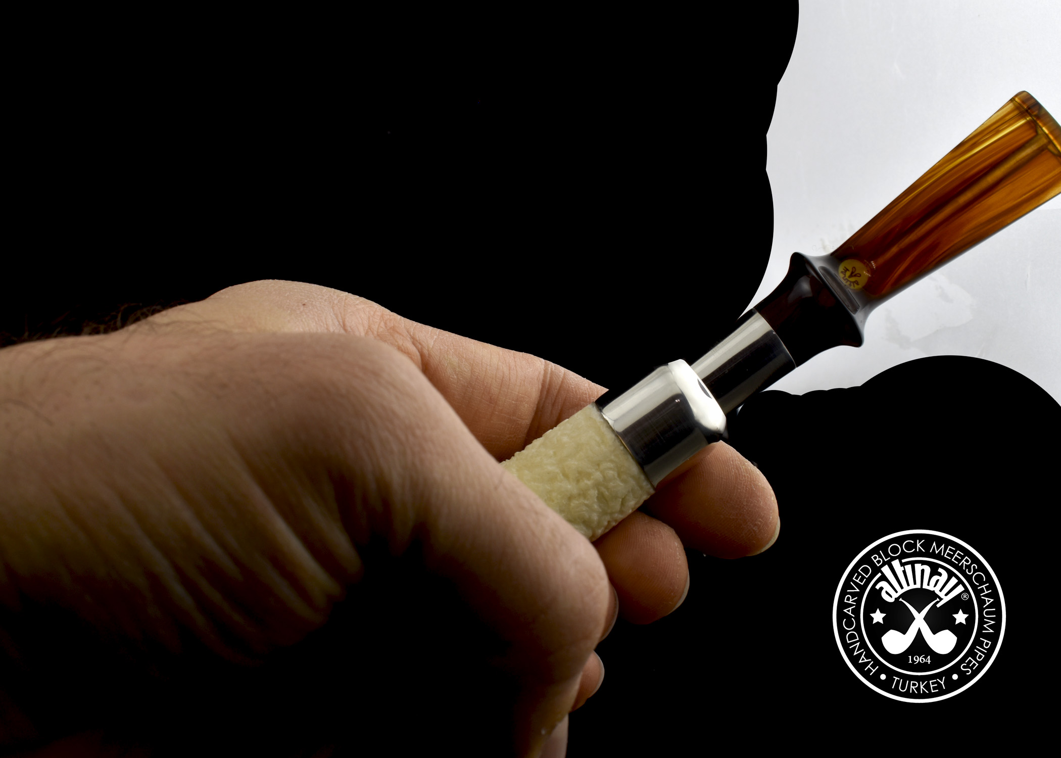 altinay-spigot-billard-meerschaumpfeife-silber-army image 6
