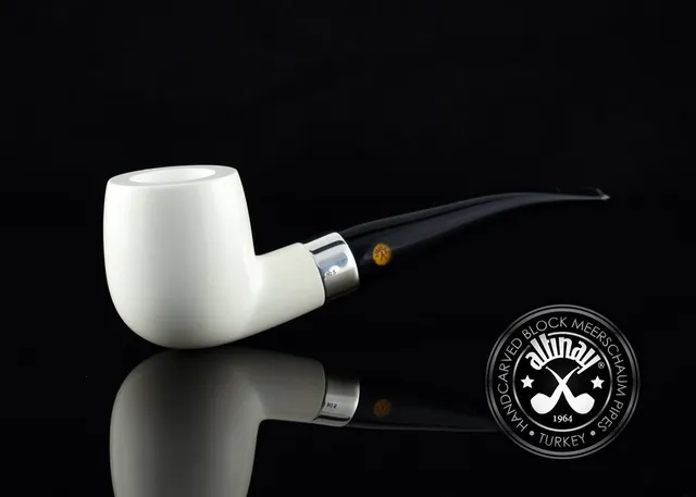 altinay-classic-half-bent-meerschaumpfeife-silberband image 1