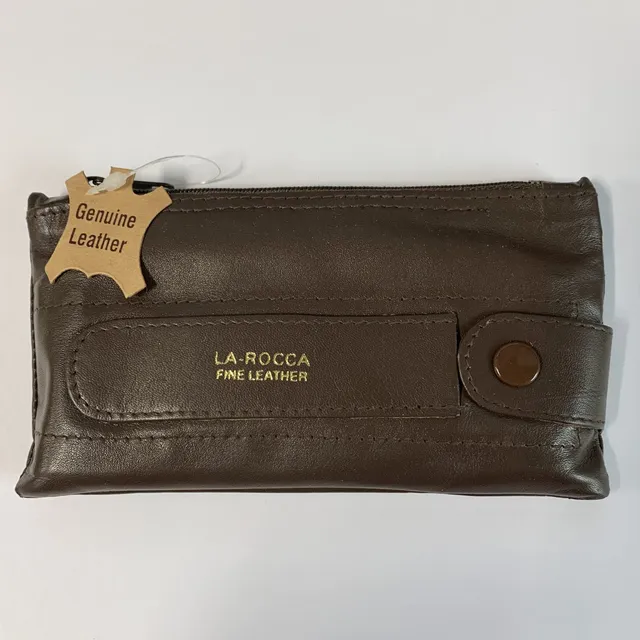 la-rocca-brown-tabakbeutel-leder-braun-reissverschluss image 1