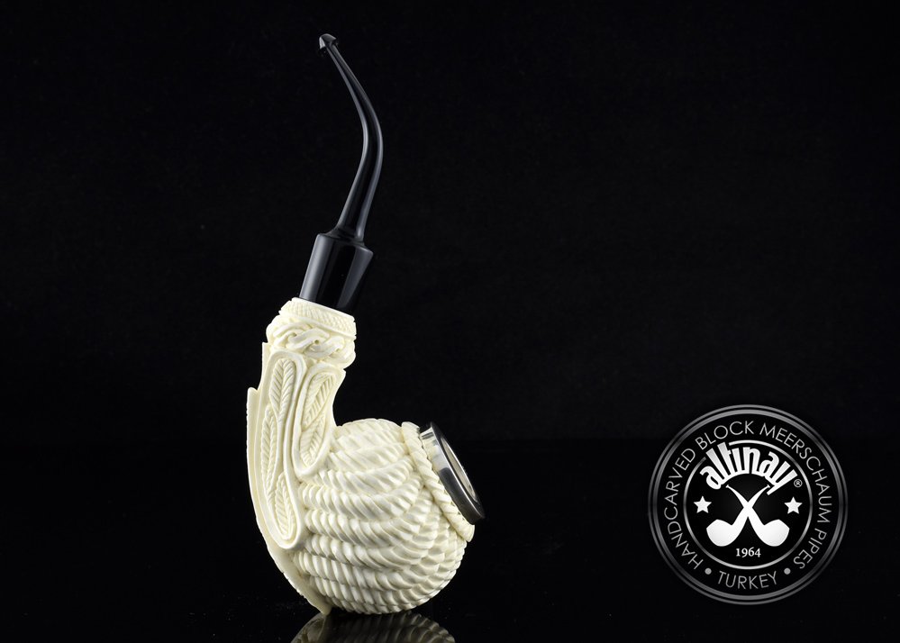 altinay-classic-wicker-meerschaumpfeife-silberdeckel-geflochten image 4