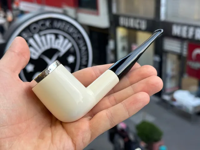 altinay-classic-billiard-meerschaumpfeife-silberkappe image 1