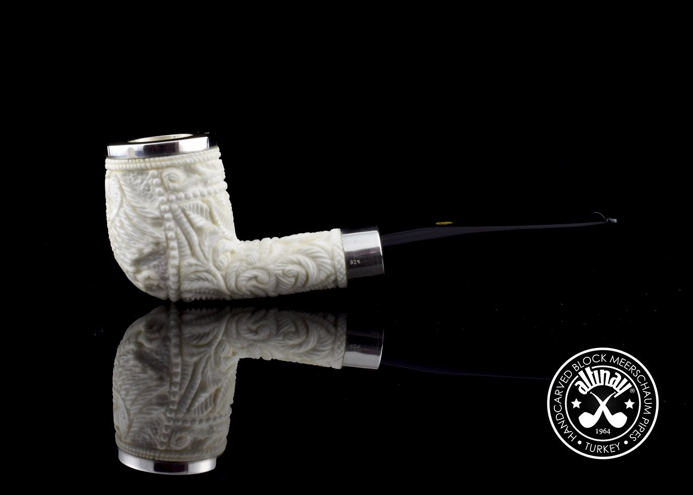 altinay-eagle-s-claw-billiard-meerschaumpfeife-adler-silber image 3