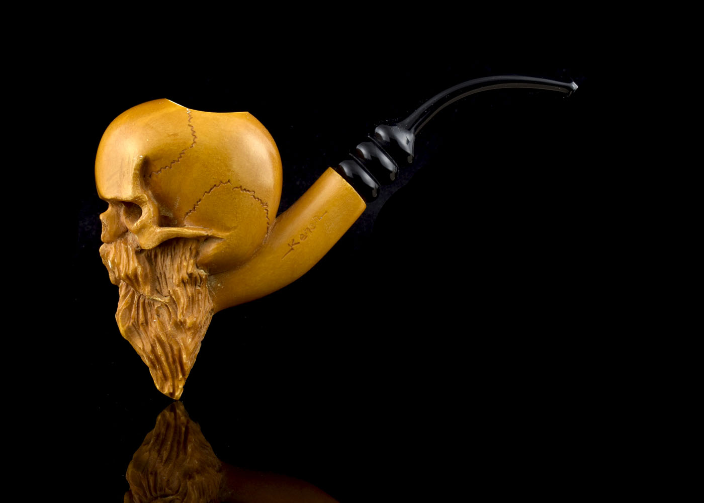 altinay-classic-skull-meerschaumpfeife-totenkopf-handgeschnitzt image 2