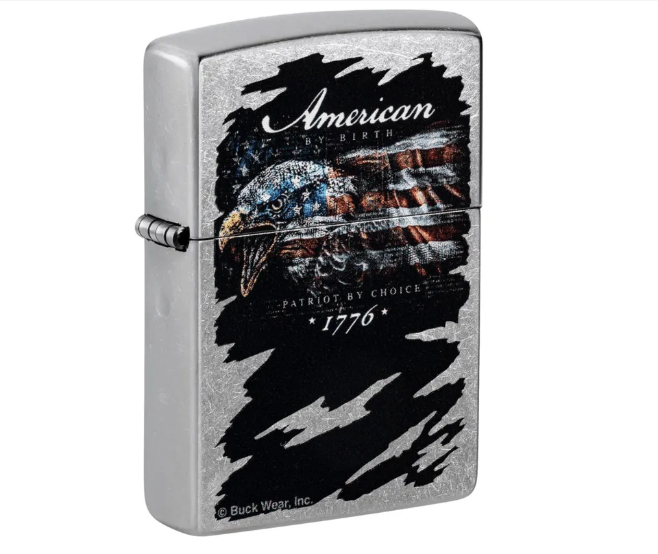 zippo-buck-wear-benzinfeuerzeug-street-chrome-adler image 1