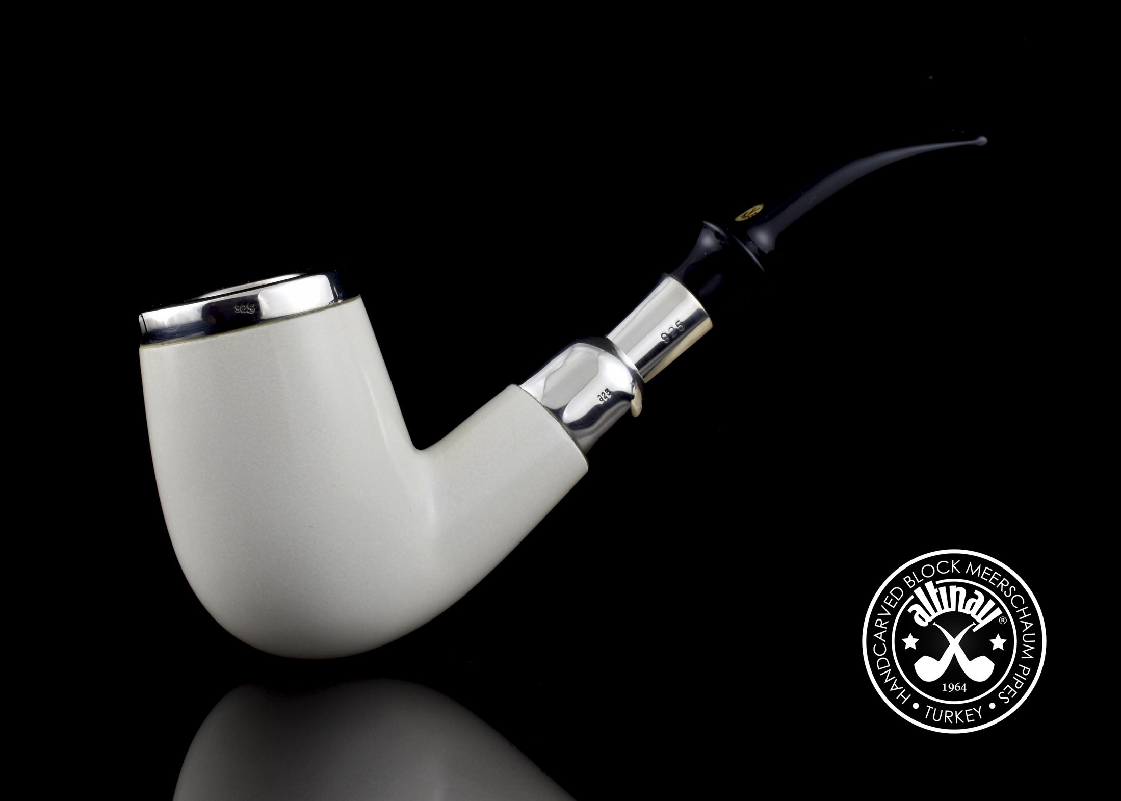 altinay-translucent-top-silver-billiard-meerschaumpfeife-spigot-a image 1
