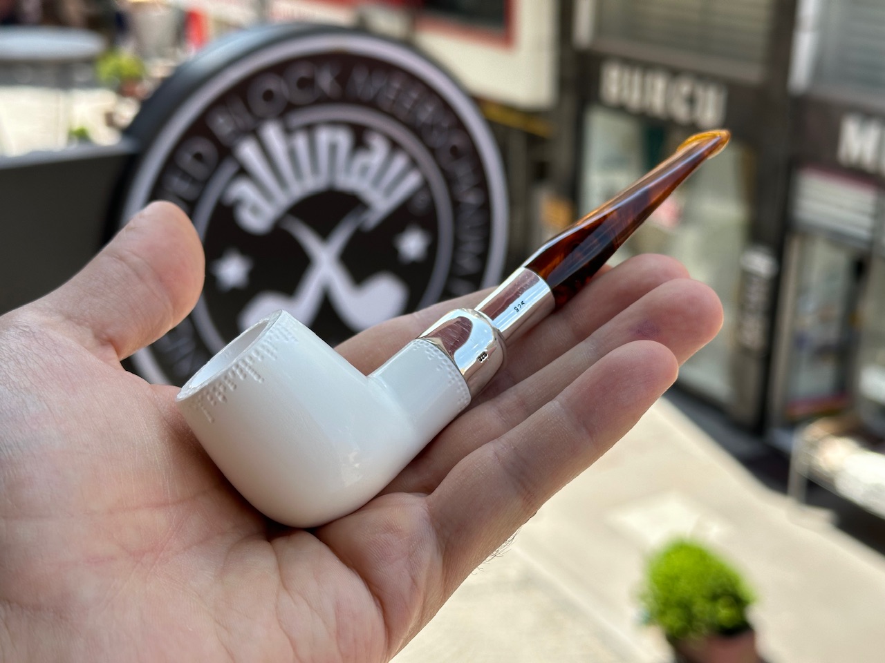 altinay-spigot-billiard-meerschaumpfeife-silver-echt-meerschaum image 1