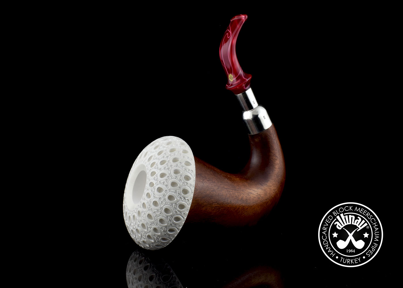 altinay-okoume-calabash-silver-spigot-meerschaumpfeife-large image 5