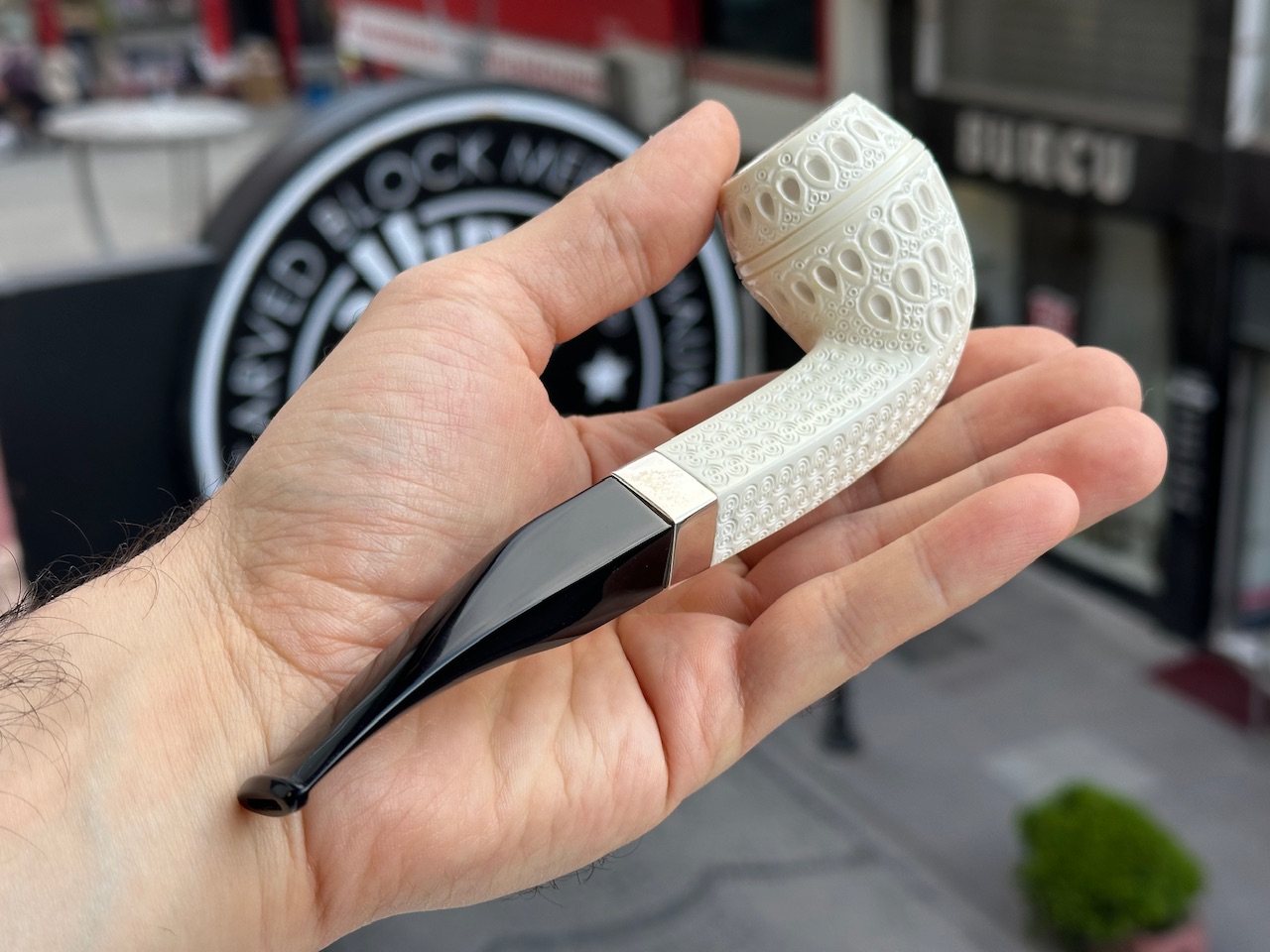 altinay-classic-bulldog-meerschaumpfeife-silberring-glatt image 2
