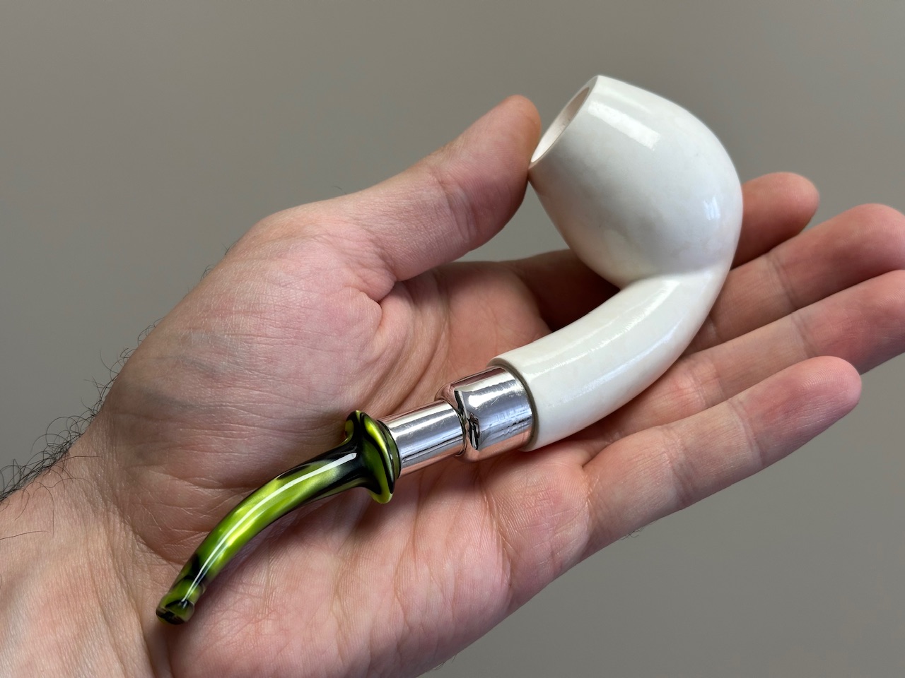 altinay-translucent-egg-meerschaumpfeife-silber-spigot-a image 2
