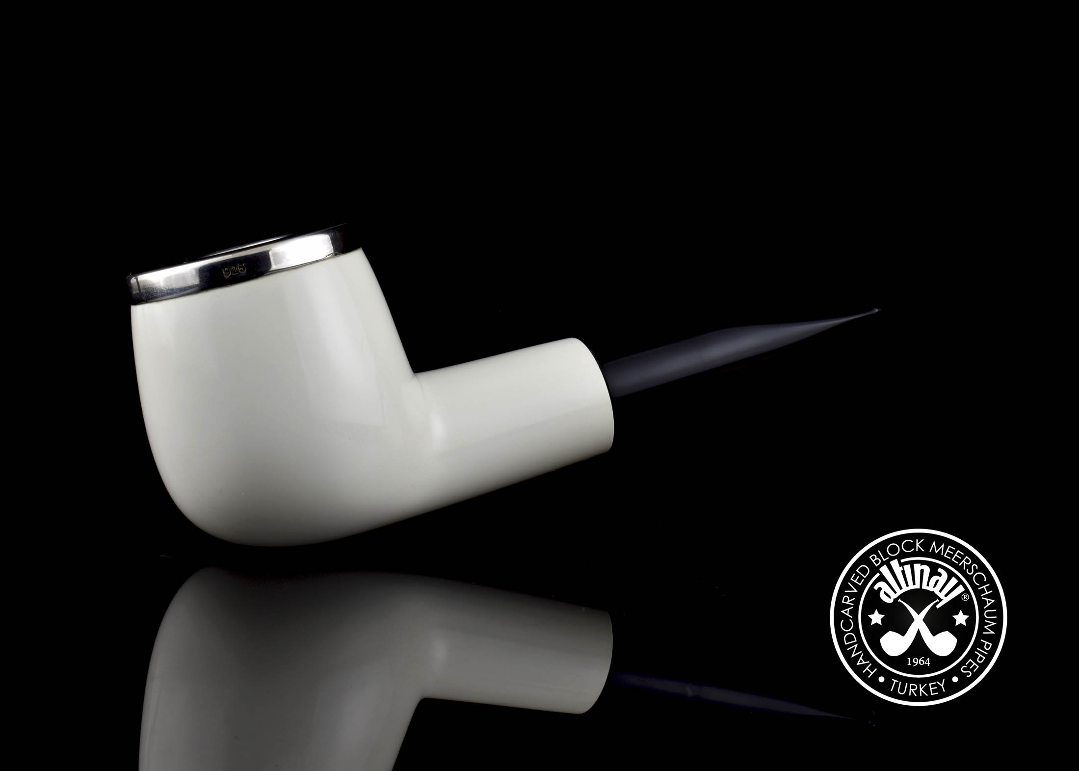 altinay-classic-chubby-billiard-meerschaumpfeife-silber image 8