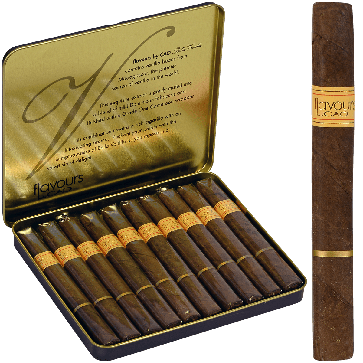 cao-bella-vanilla-zigarillos-vanille-10er-dose-mild image 1
