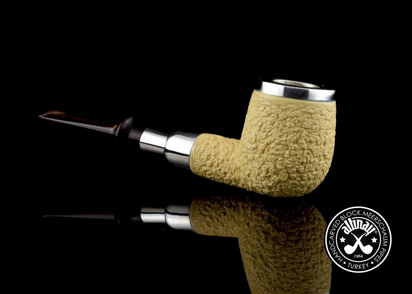 altinay-spigot-army-apple-meerschaumpfeife-silber image 3