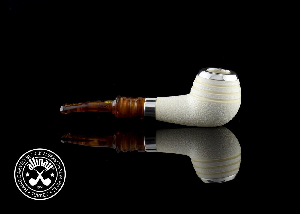 altinay-classic-top-silver-apple-meerschaumpfeife-silberband image 3