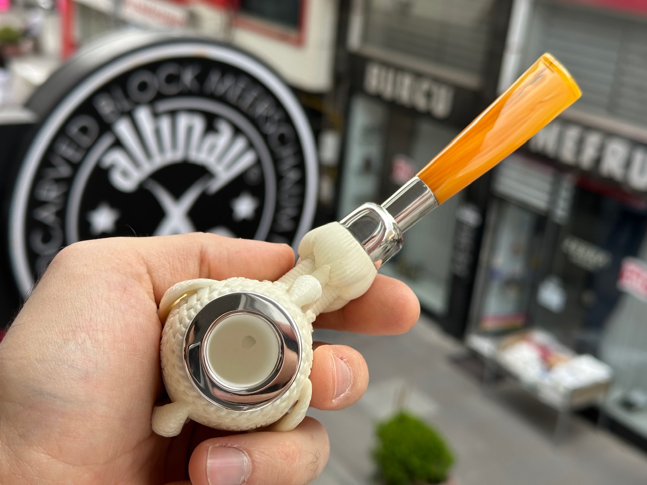 altinay-eagle-s-claw-top-silver-claw-meerschaumpfeife-spigot-silber image 4