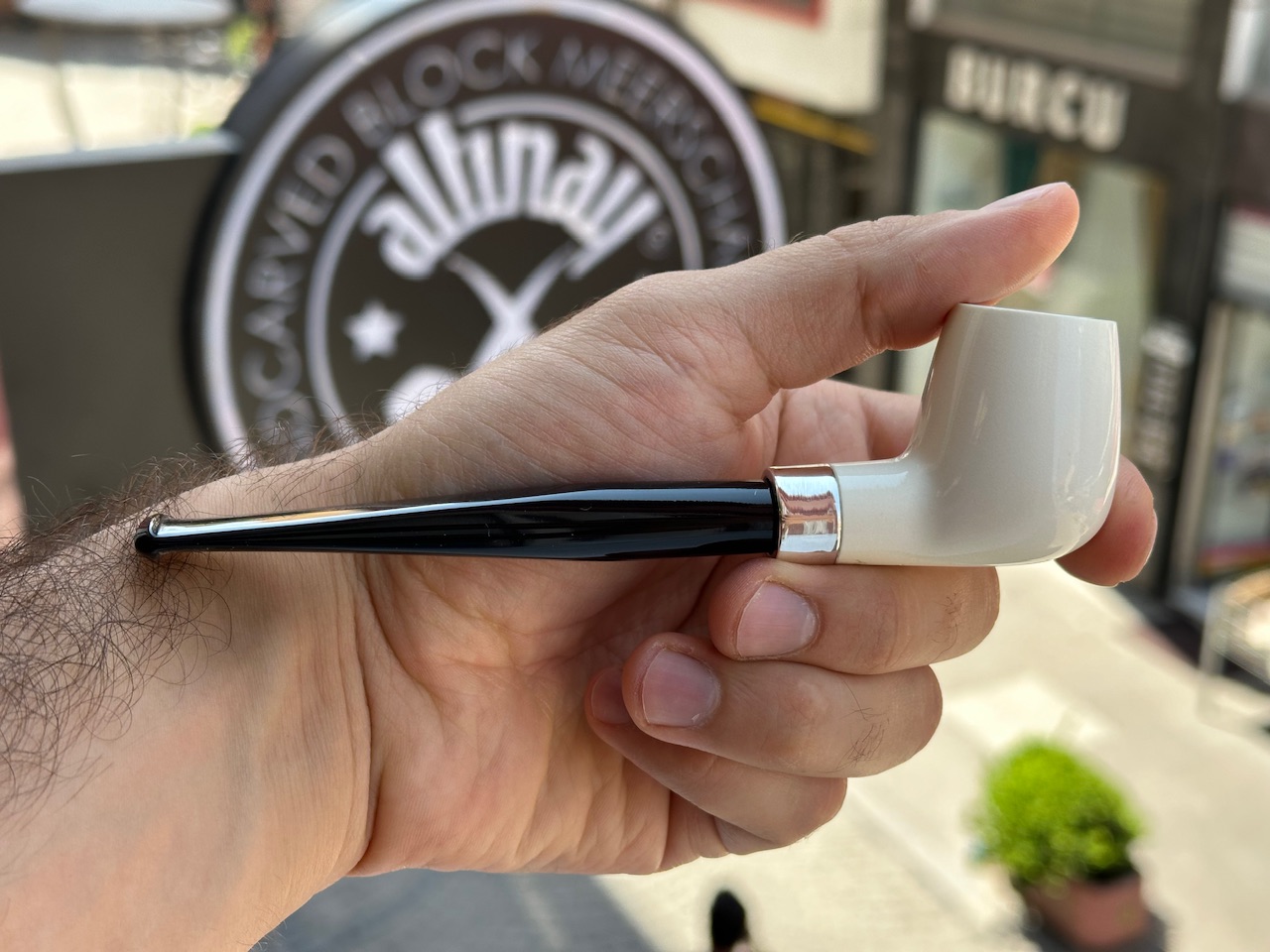 altinay-spigot-billiard-meerschaumpfeife-army-silber image 3