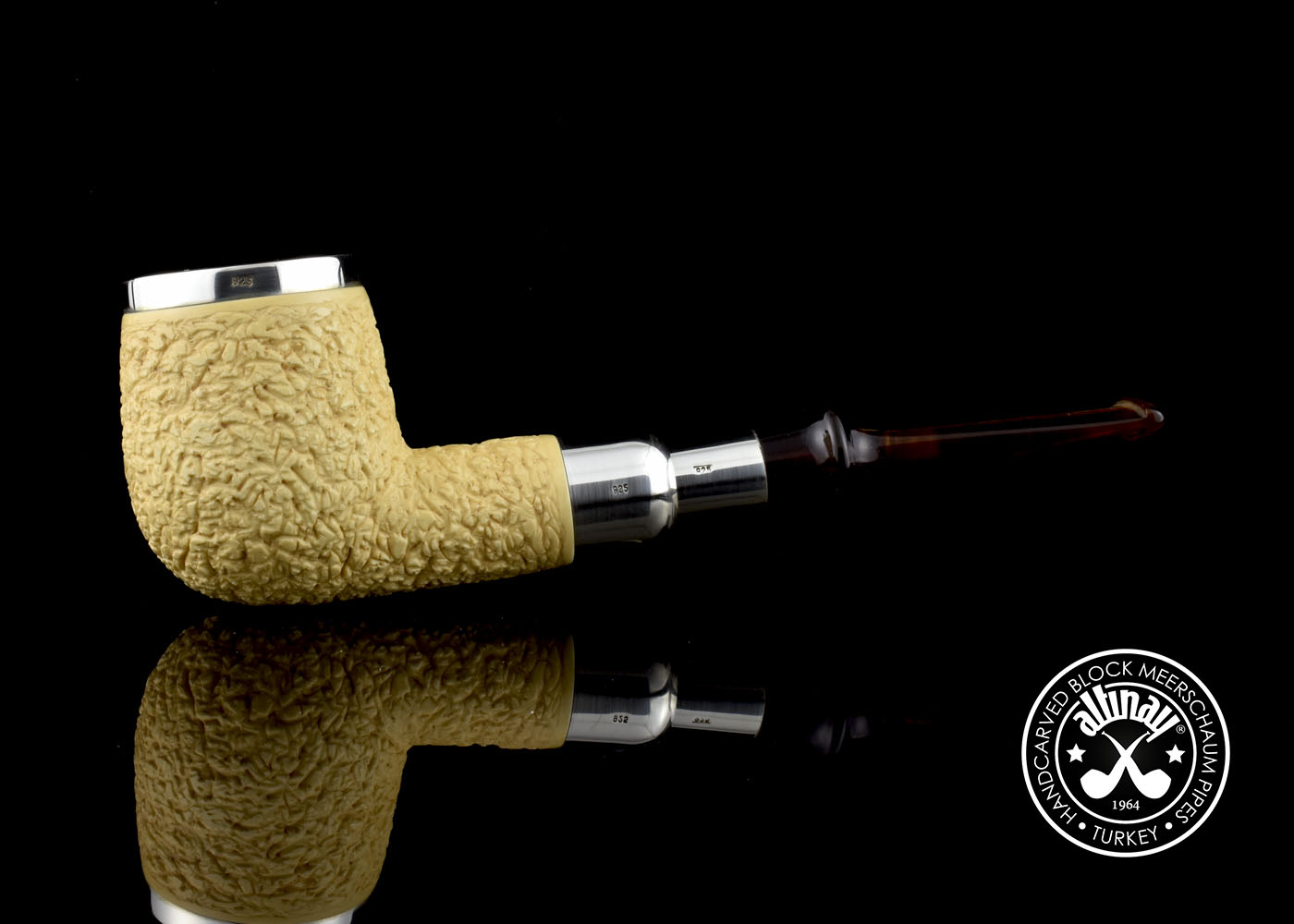 altinay-spigot-army-apple-meerschaumpfeife-silber image 2