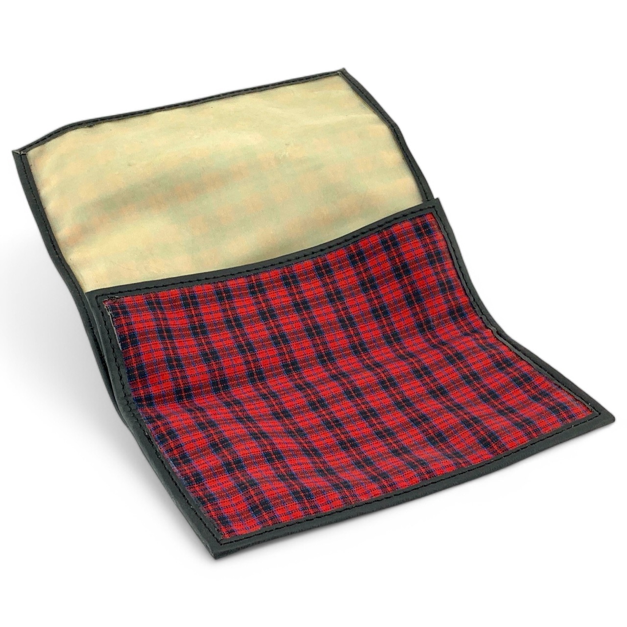castleford-tabakbeutel-roll-up-rot-kariert-vintage-tabaktasche image 2