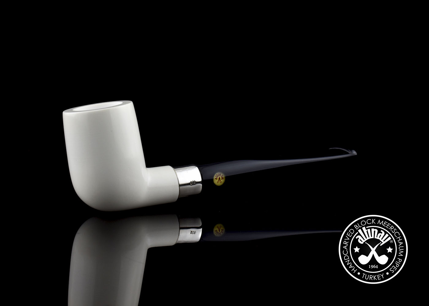 altinay-classic-billiard-meerschaumpfeife-mit-silberband-5 image 1