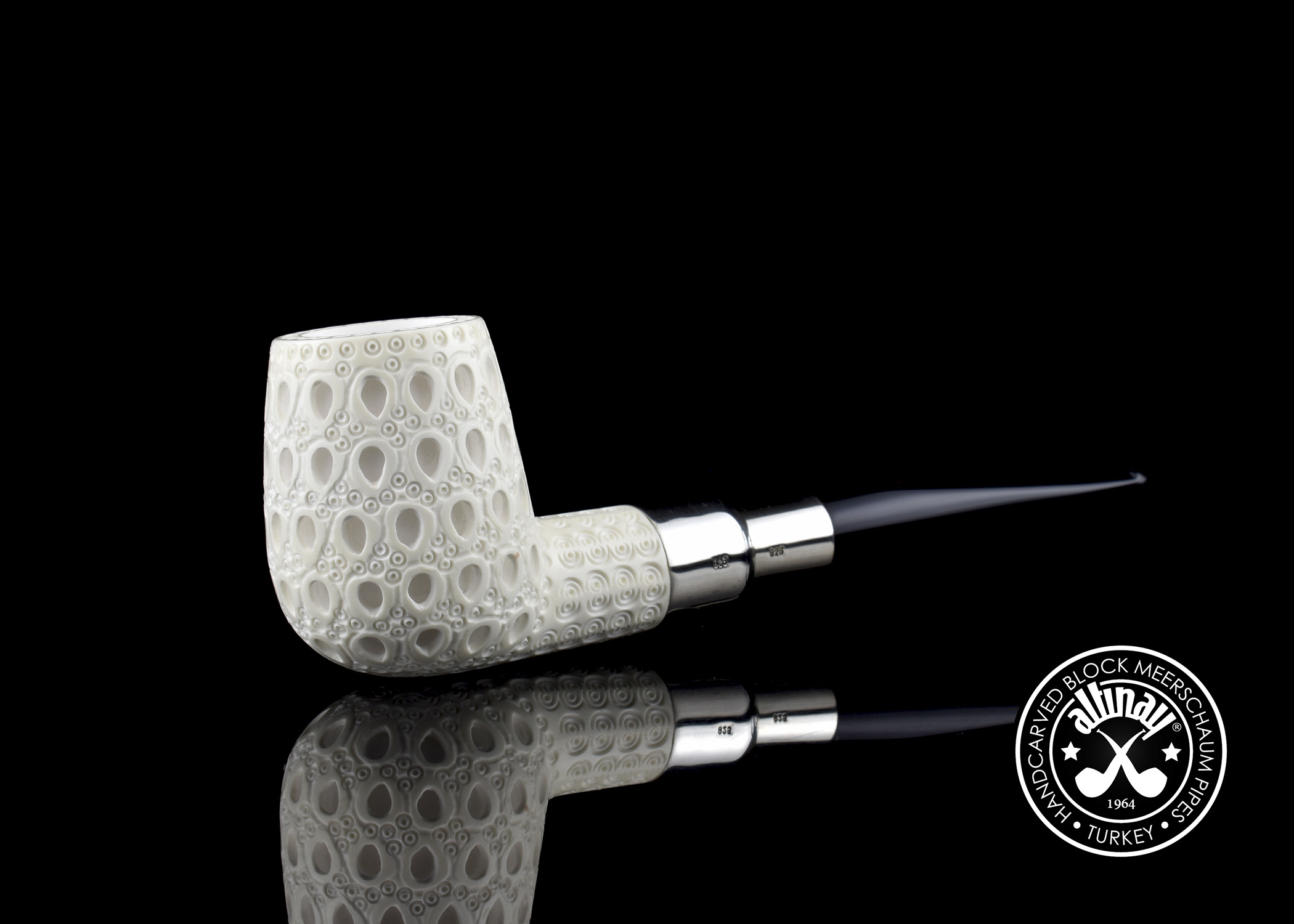 altinay-spigot-billiard-meerschaumpfeife-silber-2 image 3