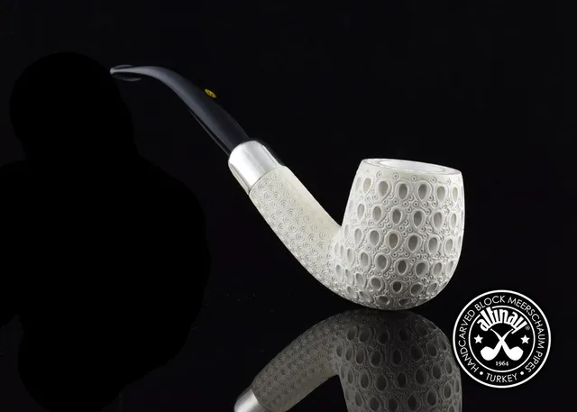 altinay-spigot-bent-billiard-silver-army-meerschaumpfeife image 1