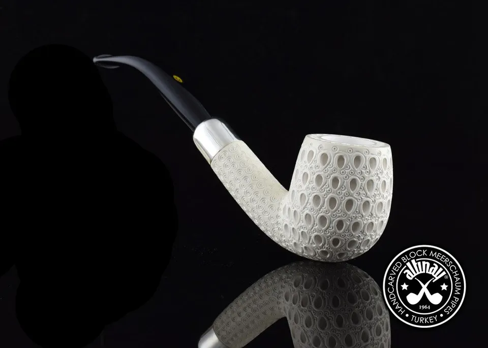 altinay-spigot-bent-billiard-silver-army-meerschaumpfeife image 1