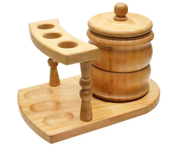 boswell-s-wooden-pfeifenst-nder-3er-mit-tabakglas-holz image 1