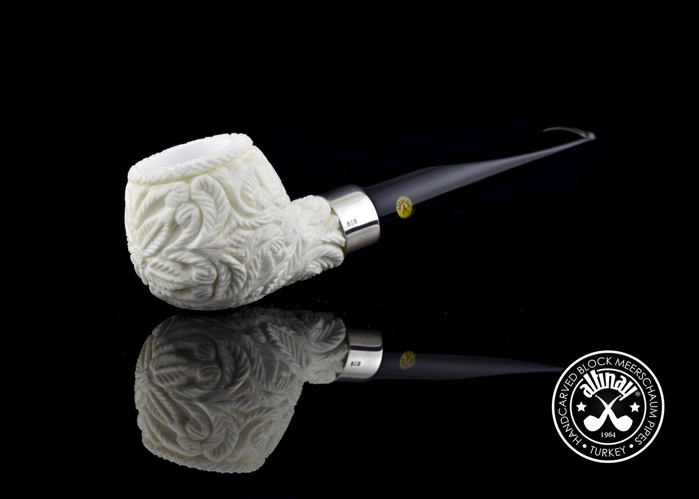 altinay-classic-tomato-meerschaumpfeife-mit-silberband image 1