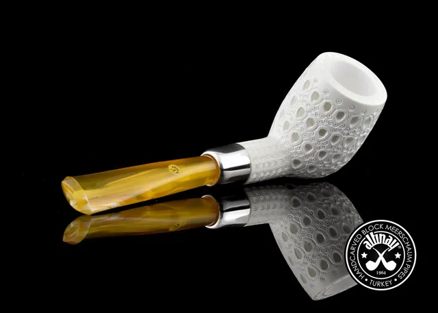 altinay-army-latticed-billiard-meerschaumpfeife-silber image 1