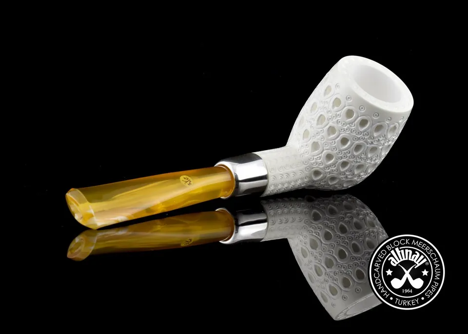 altinay-army-latticed-billiard-meerschaumpfeife-silber image 1