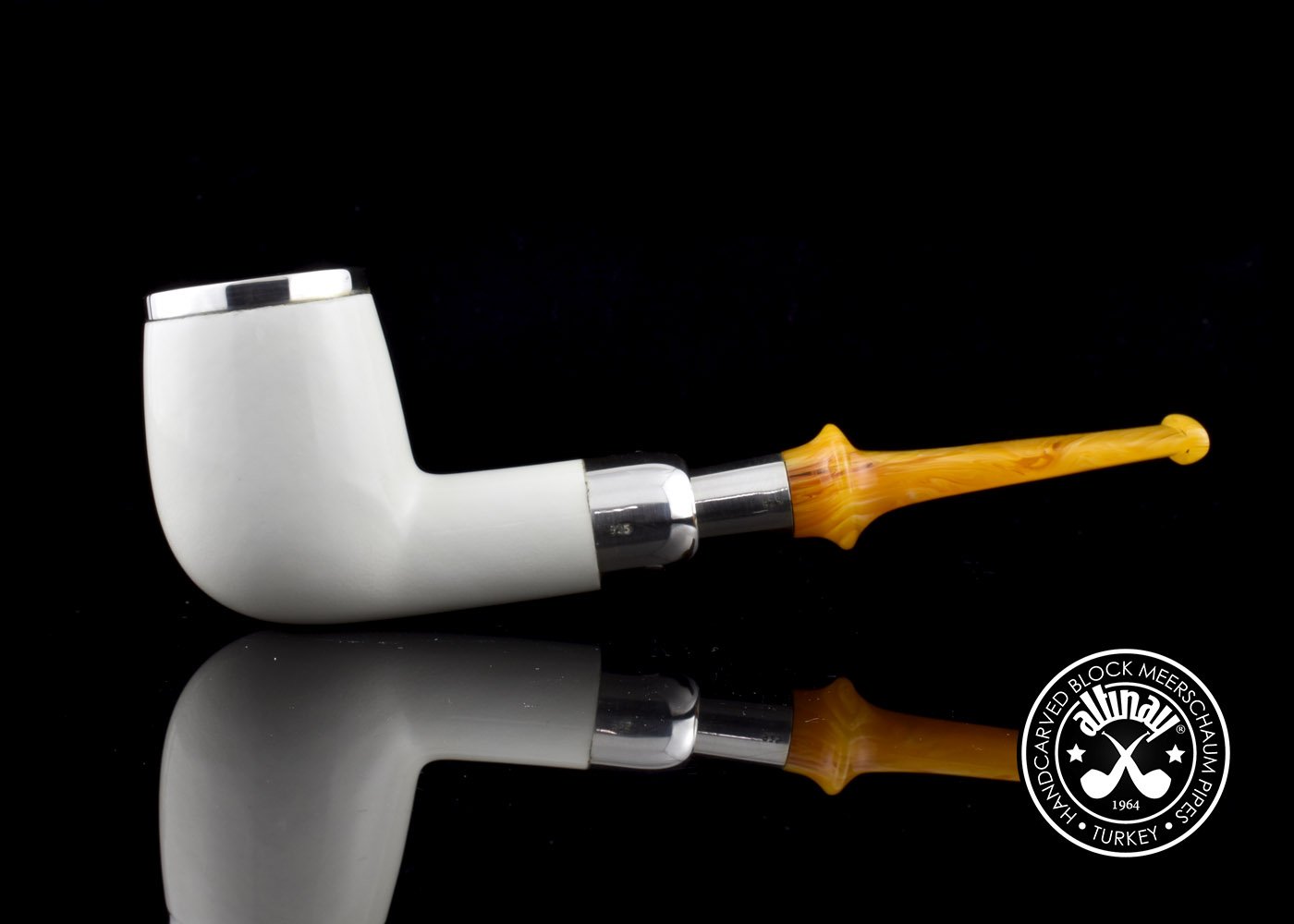 altinay-spigot-army-billiard-meerschaumpfeife-silberkappe-2 image 4
