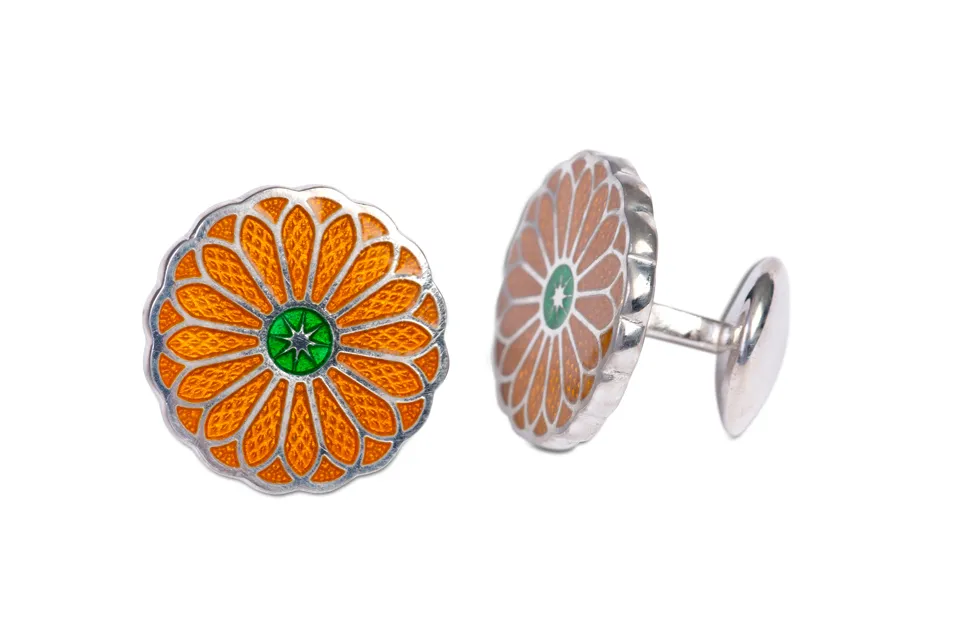 casdagli-peacock-manschettenkn-pfe-sterlingsilber-orange image 1