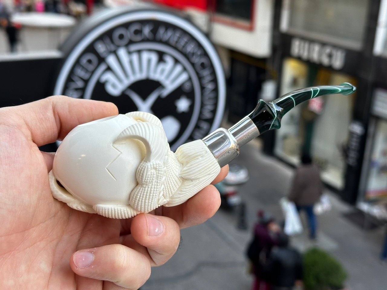 altinay-eagle-s-claw-silver-spigot-meerschaumpfeife-silber image 2