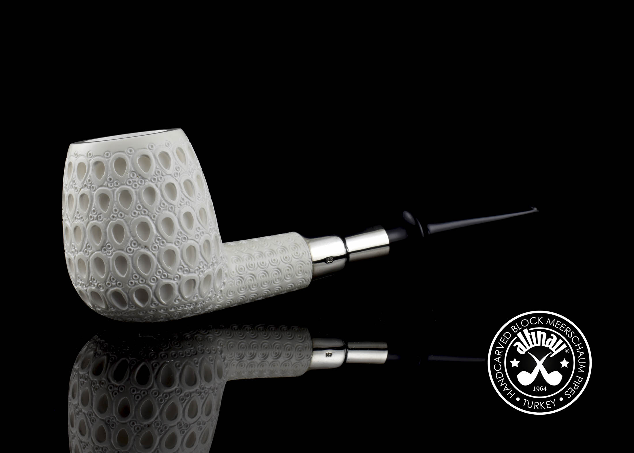 altinay-spigot-latticed-billiard-meerschaumpfeife-geflochten image 1