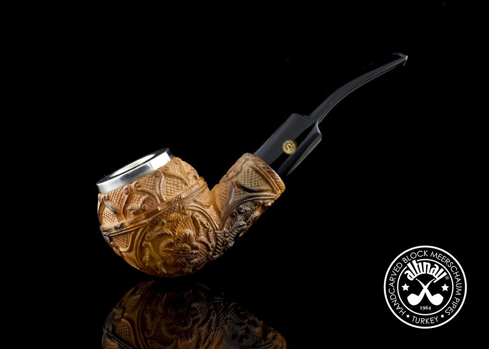 altinay-classic-top-silber-floral-meerschaumpfeife image 4