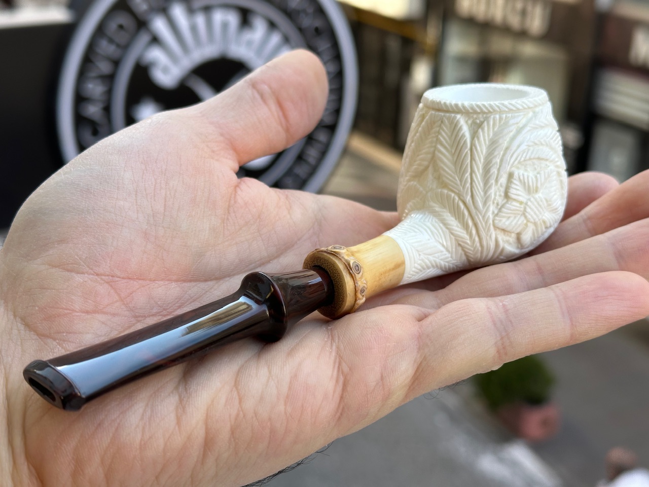 altinay-bamboo-apple-meerschaumpfeife-handcut-mundst-ck image 7