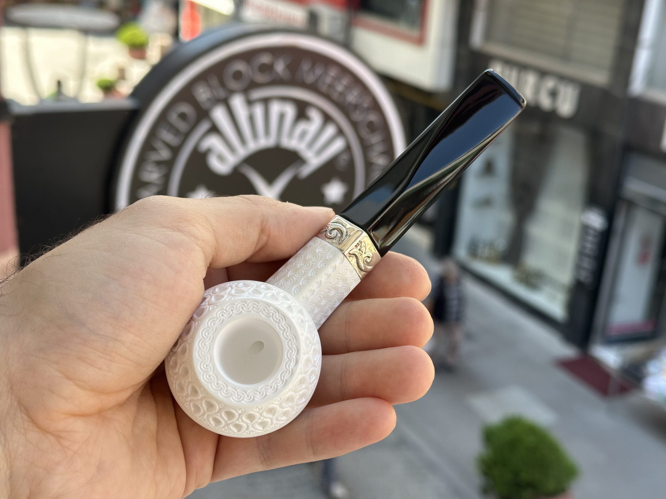 altinay-classic-bulldog-meerschaumpfeife-silberring image 5