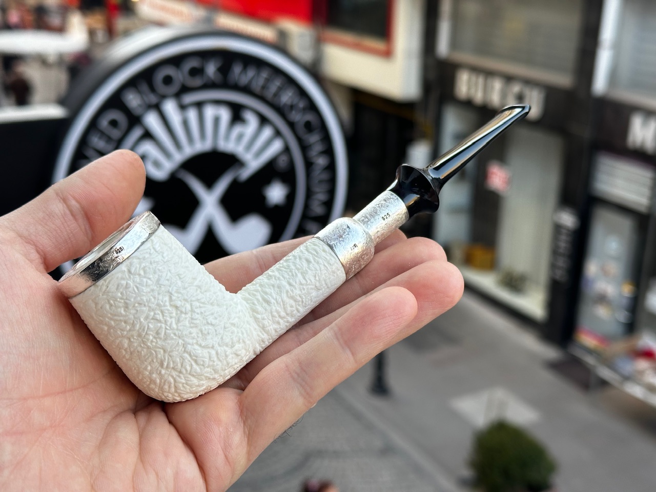 altinay-spigot-top-silver-billiard-meerschaumpfeife-silber-gerade image 1