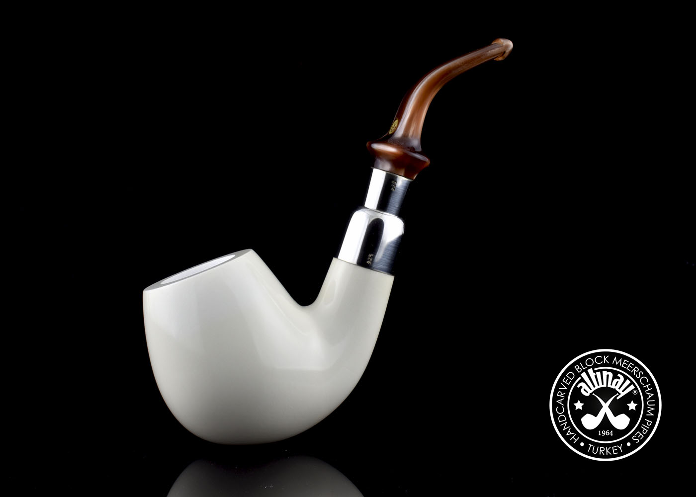 altinay-spigot-brandy-meerschaumpfeife-silver-echt-meerschaum image 3