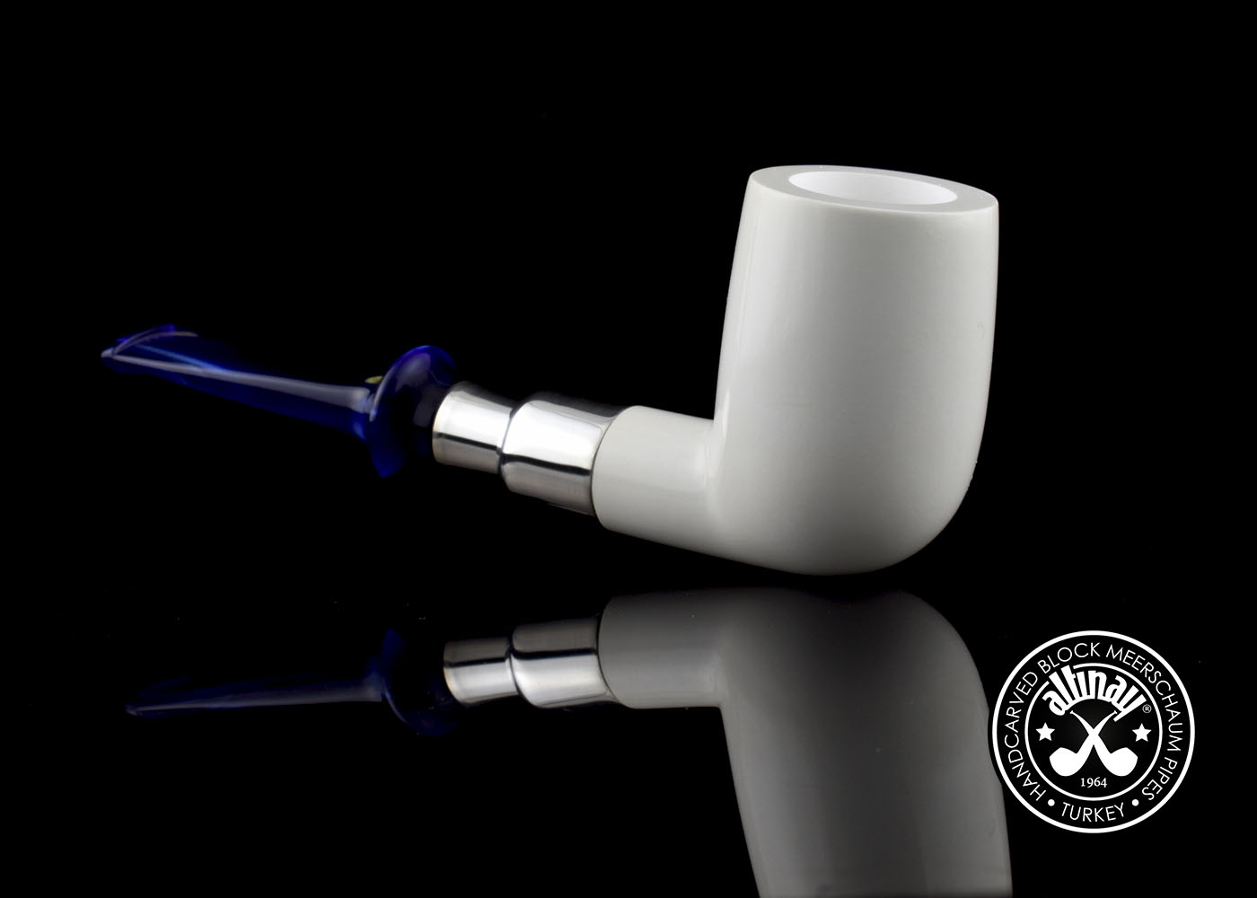 altinay-spigot-billiard-meerschaumpfeife-silber-9 image 3