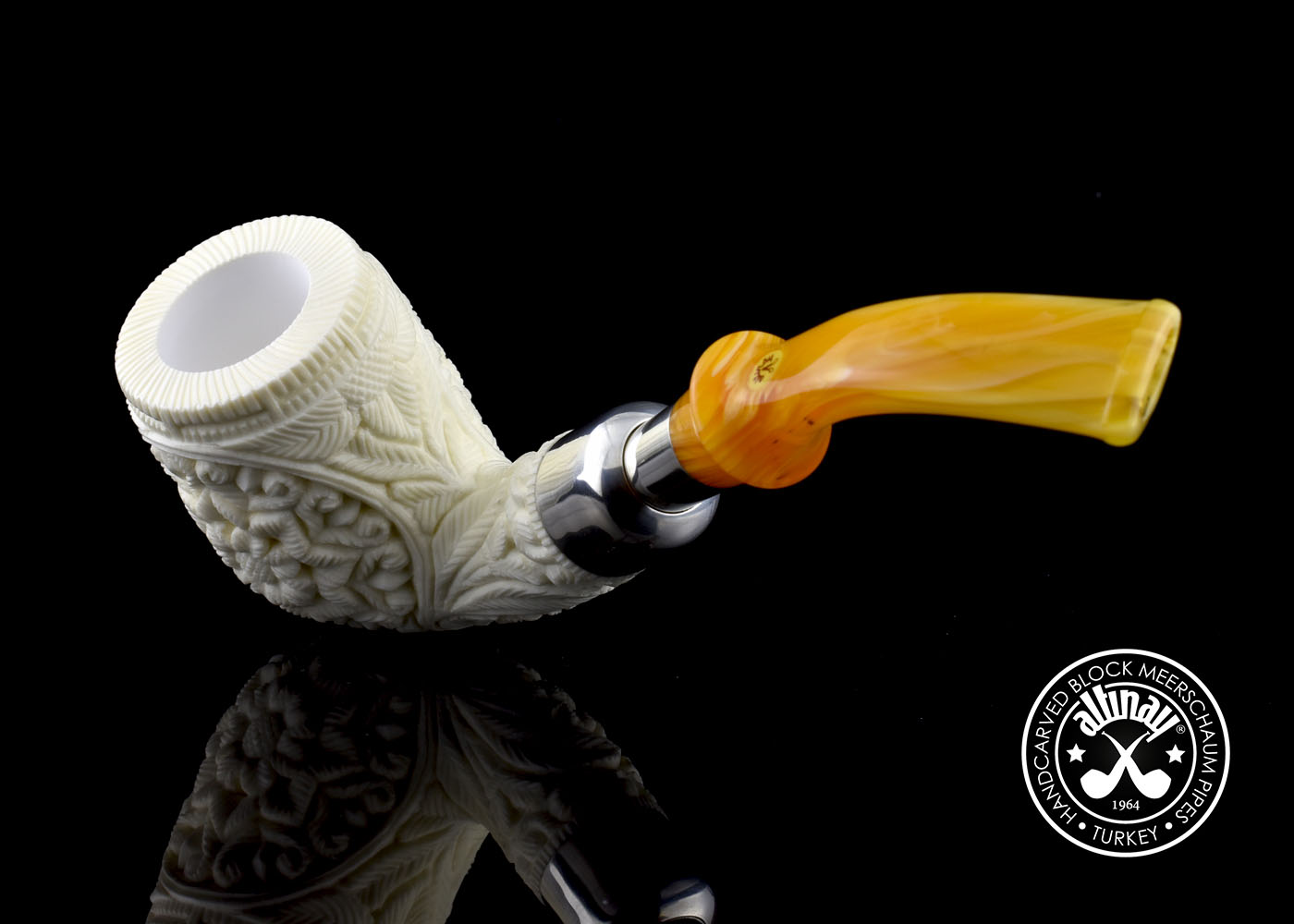 altinay-spigot-billiard-meerschaumpfeife-silber-7 image 5
