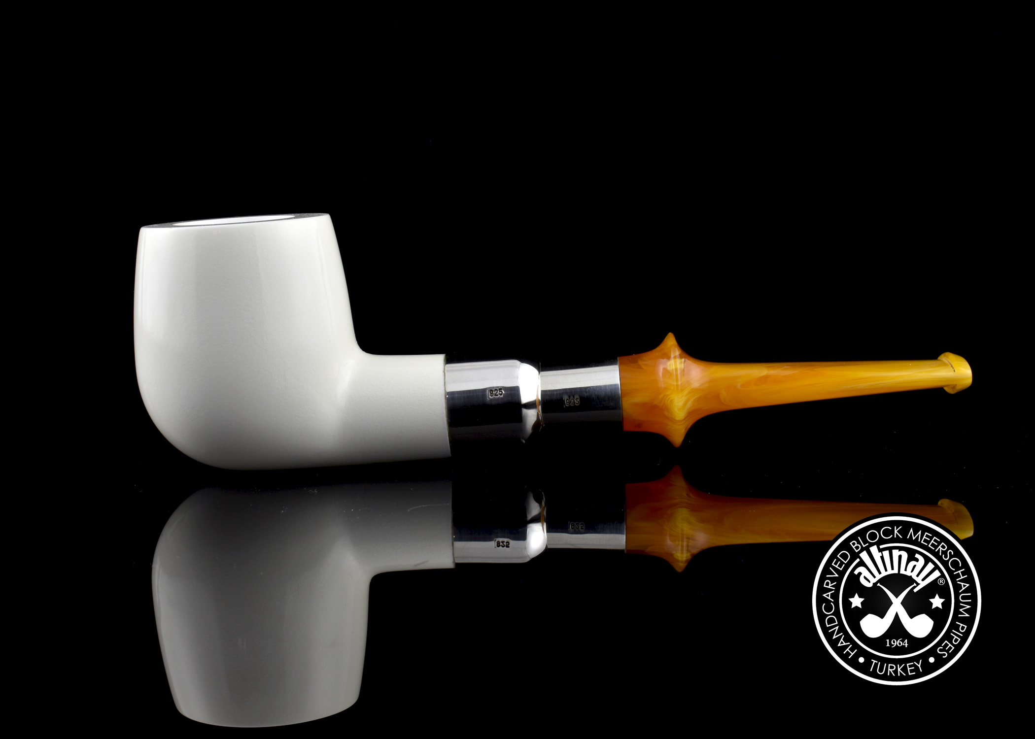 altinay-spigot-apple-meerschaumpfeife-silber-ring image 7