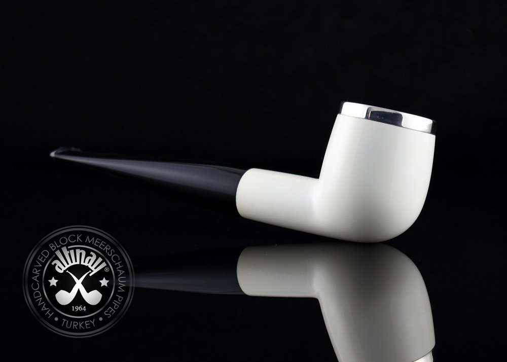 altinay-classic-pot-meerschaumpfeife-silber-kurze-tabakpfeife image 3