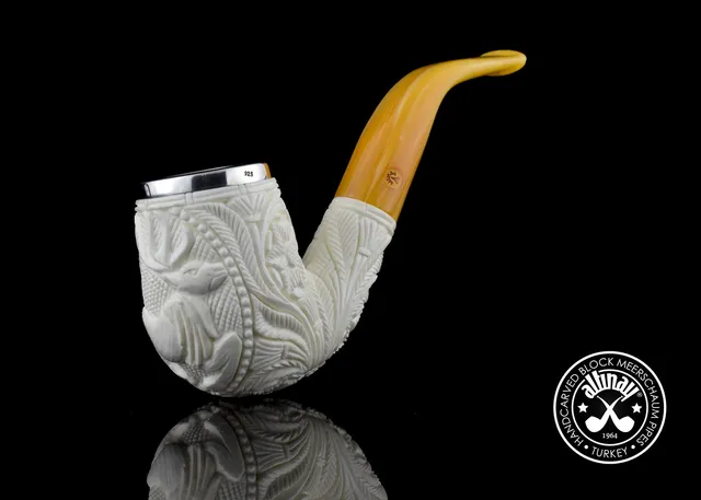 altinay-classic-bent-billiard-meerschaumpfeife-hirschmotiv image 1